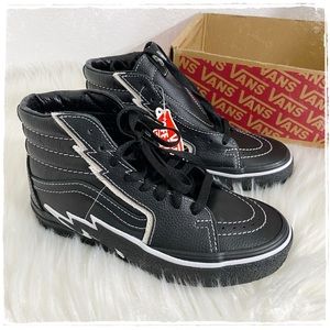 NIB VANS Sk8-Hi Bolt blck/wht Casual Athletic Lifestyle Leather Sneakers